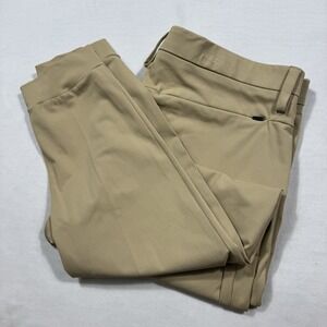 Stylus Pants Mens Size 36R x29 Beige Performance Chino Jogger Stretch Zip Pocket
